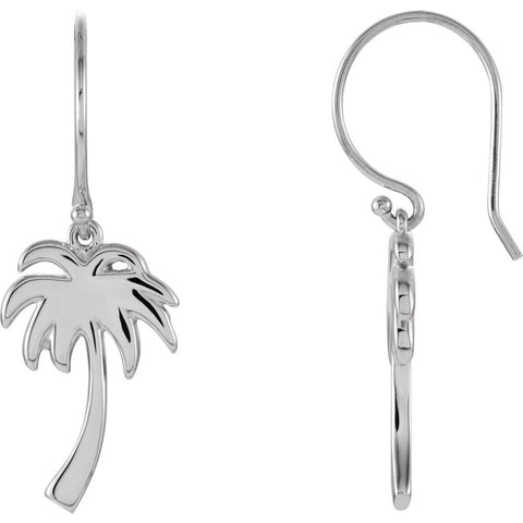 Sterling Silver Petite Palm Tree Earrings Sterling Silver Petite Palm Tree Earrings