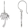 Petite Palm Tree Earrings in Sterling Silver