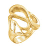 Metal Fashion Ring in 14k Yellow Gold ( Size 6 ) Metal Fashion Ring in 14k Yellow Gold ( Size 6 )