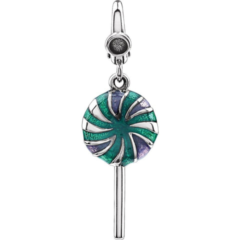 Sterling Silver Enamel Lollipop Charm Sterling Silver Enamel Lollipop Charm