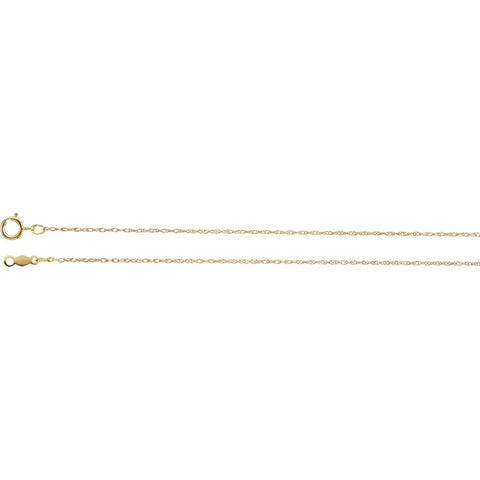 18k Yellow Gold .85mm Rope 20" Chain 18k Yellow Gold .85mm Rope 20" Chain