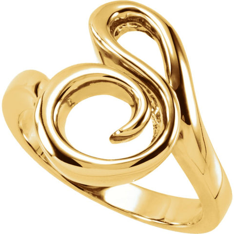 14k Yellow Gold Fashion Ring , Size 6 14k Yellow Gold Fashion Ring , Size 6