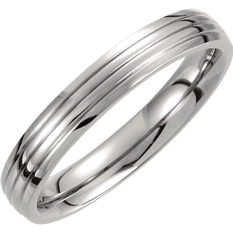 Titanium 4mm Triple Grooved Band Size 9 Titanium 4mm Triple Grooved Band Size 9