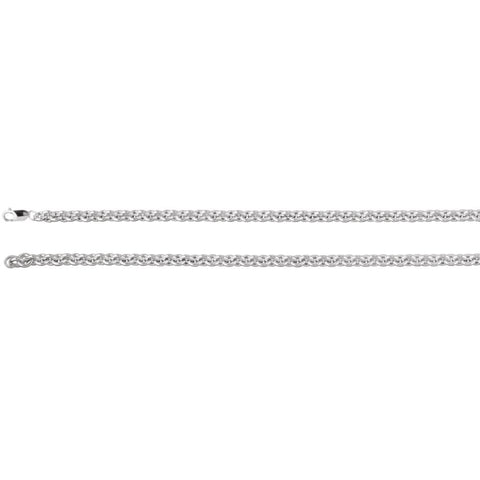 Sterling Silver 6.75mm Wire Cable 20" Chain Sterling Silver 6.75mm Wire Cable 20" Chain