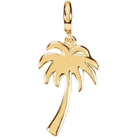 14k Yellow Gold Petite Palm Tree Charm 14k Yellow Gold Petite Palm Tree Charm
