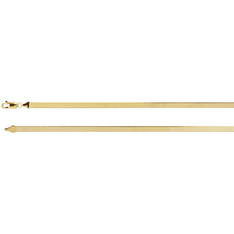 14k Yellow Gold 3.8mm Solid Flexible Herringbone 24" Chain 14k Yellow Gold 3.8mm Solid Flexible Herringbone 24" Chain