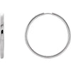 14K White Gold 24mm Hinged Hoop Earrings 14K White Gold 24mm Hinged Hoop Earrings