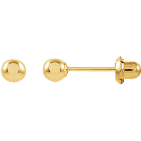14k Yellow Gold Ball Stud Inverness Piercing Earrings 14k Yellow Gold Ball Stud Inverness Piercing Earrings