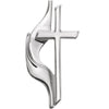19.00x10.00 mm Methodist Cross Lapel Pin in Sterling Silver 19.00x10.00 mm Methodist Cross Lapel Pin in Sterling Silver