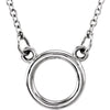 14K White Gold Circle 18-Inch Necklace 14K White Gold Circle 18-Inch Necklace