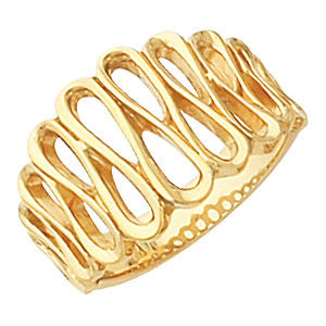 14k Yellow Gold Freeform Ring, Size 6 14k Yellow Gold Freeform Ring, Size 6