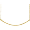 14K Yellow Gold Curved Bar 18-Inch Necklace 14K Yellow Gold Curved Bar 18-Inch Necklace