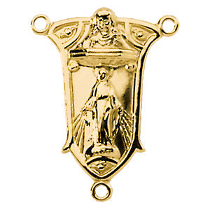 14k Yellow Gold Blessed Virgin Rosary Center 14k Yellow Gold Blessed Virgin Rosary Center