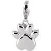 Charming Animals Paw Print Charm in Sterling Silver