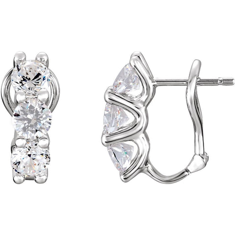 Sterling Silver Cubic Zirconia Earrings Sterling Silver Cubic Zirconia Earrings