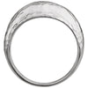 14k White Gold 12mm Hammered Dome Ring, Size 7 14k White Gold 12mm Hammered Dome Ring, Size 7