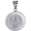 Hollow Round Miraculous Medal in 14k White Gold Hollow Round Miraculous Medal in 14k White Gold