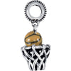 Sterling Silver 18x11mm Kera Basketball Charm Sterling Silver 18x11mm Kera Basketball Charm