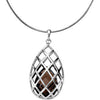 20.00x15.00 mm Genuine Checkerboard Smoky Quartz Pendant in Sterling Silver 20.00x15.00 mm Genuine Checkerboard Smoky Quartz Pendant in Sterling Silver