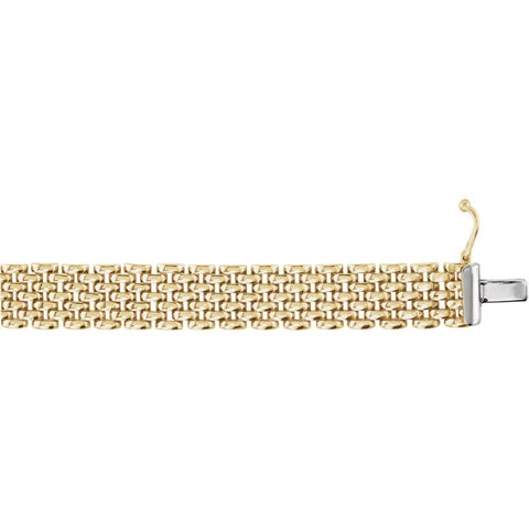 14k Yellow Gold 10.25mm Panther 17" Chain