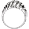 14k White Gold Grooved Ring, Size 6 14k White Gold Grooved Ring, Size 6
