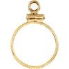 Coin Edge Screw-Top Coin Frame Mounting in 14K Yellow Gold