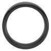 Black Titanium 8mm Beveled Band with Black Carbon Fiber Inlay , Size 13