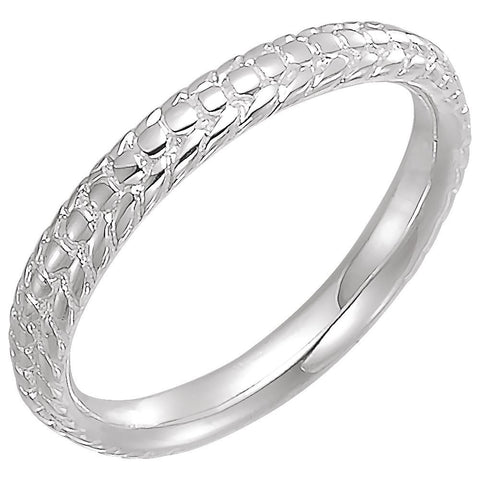 Sterling Silver Beaded Stackable Ring, Size 7 Sterling Silver Beaded Stackable Ring, Size 7