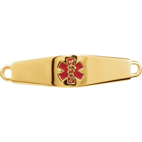 14k Yellow Gold Engravable Medical I.D. Plate 14k Yellow Gold Engravable Medical I.D. Plate