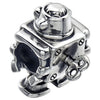 Sterling Silver 13.35x10.4mm Robot Bead Sterling Silver 13.35x10.4mm Robot Bead