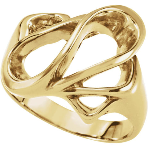 14k Yellow Gold Freeform Ring, Size 6 14k Yellow Gold Freeform Ring, Size 6