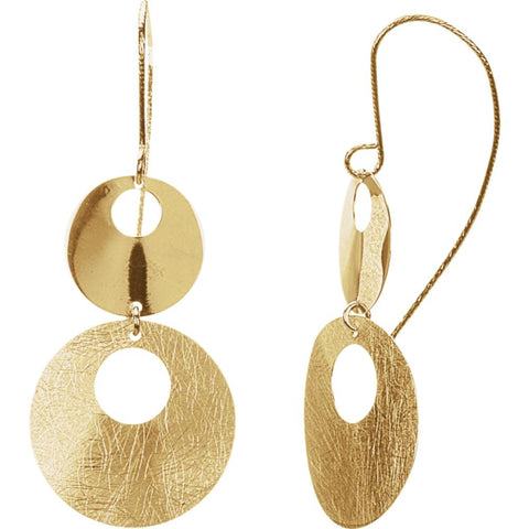 14k Yellow Gold Circle Fashion Earrings 14k Yellow Gold Circle Fashion Earrings