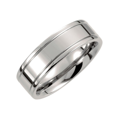 Titanium 7mm Grooved Band Size 11.5 Titanium 7mm Grooved Band Size 11.5