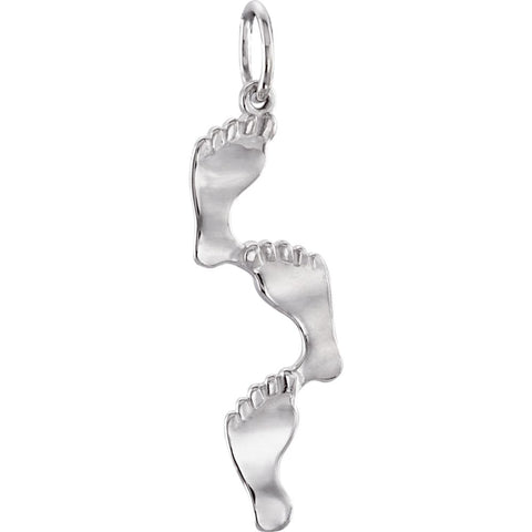 Sterling Silver Footprints Pendant Sterling Silver Footprints Pendant
