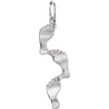 Footprints Pendant in Sterling Silver Footprints Pendant in Sterling Silver
