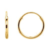 14k Yellow Gold 10mm Endless Hoop Earrings 14k Yellow Gold 10mm Endless Hoop Earrings