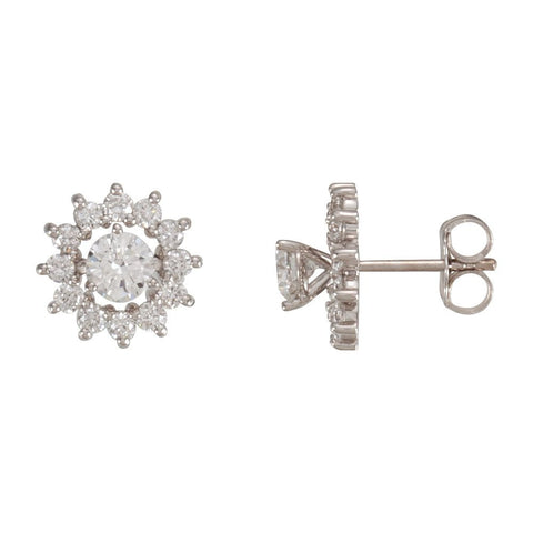 14k Yellow Gold Diamond Earring Jacket 14k Yellow Gold Diamond Earring Jacket