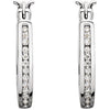 14k White Gold 1/3 CTW Diamond Inside/Outside Hoop Earrings 14k White Gold 1/3 CTW Diamond Inside/Outside Hoop Earrings
