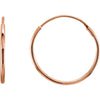15mm Endless Hoop Earrings in 14K Rose Gold 15mm Endless Hoop Earrings in 14K Rose Gold