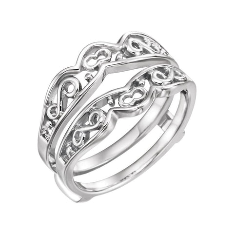 14k White Gold Ring Guard, Size 6 14k White Gold Ring Guard, Size 6