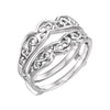 14K White Gold Ring Guard (Size 6)