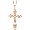 Cross Necklace in 14k Rose Gold ( 16 Inch ) Cross Necklace in 14k Rose Gold ( 16 Inch )