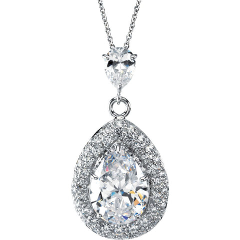 Sterling Silver Cubic Zirconia Necklace Sterling Silver Cubic Zirconia Necklace
