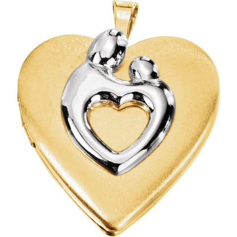 Yellow Gold Filled Mother & Child® Heart Pendant