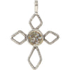 Cross Pendant With Ancient Roman Glass in Sterling Silver Cross Pendant With Ancient Roman Glass in Sterling Silver