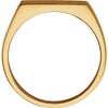 10k Yellow Gold 15x11mm Men's Signet Ring, Size 11