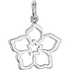 Forget Me Not Charm in 14K White Gold