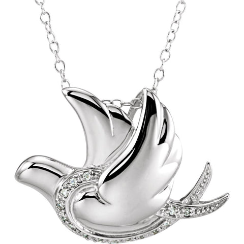 Sterling Silver Cubic Zirconia Infinite Spirit 18" Necklace Sterling Silver Cubic Zirconia Infinite Spirit 18" Necklace