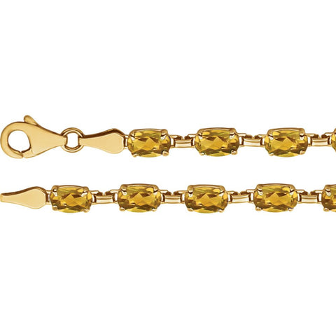 14k Yellow Gold Citrine 7" Bracelet 14k Yellow Gold Citrine 7" Bracelet