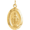 14.75x11.00 mm Miraculous Medal in 14K Yellow Gold